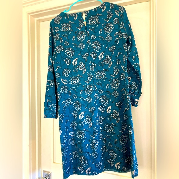Banana Republic Teal Floral Print Dress - Picture 2 of 4